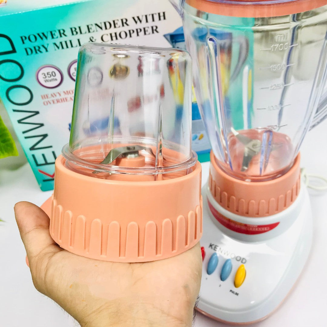 Kenwood 3-in-1 Juicer Blender – 1000ml Mixer with Dry Mill, Chopper & Stainless Steel Blades | 350W Copper Motor for Juicing, Grinding & Chopping | High-Speed Kitchen Appliance