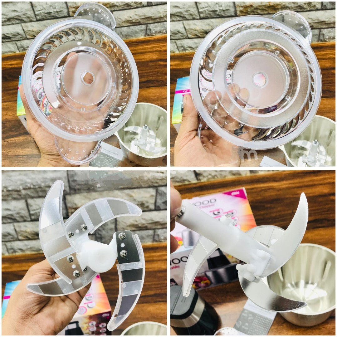 Kenwood 3L Electric Food Chopper – 500W Heavy-Duty Copper Motor | 4 Stainless Steel Blades for Meat, Veggies, Baby Food & More