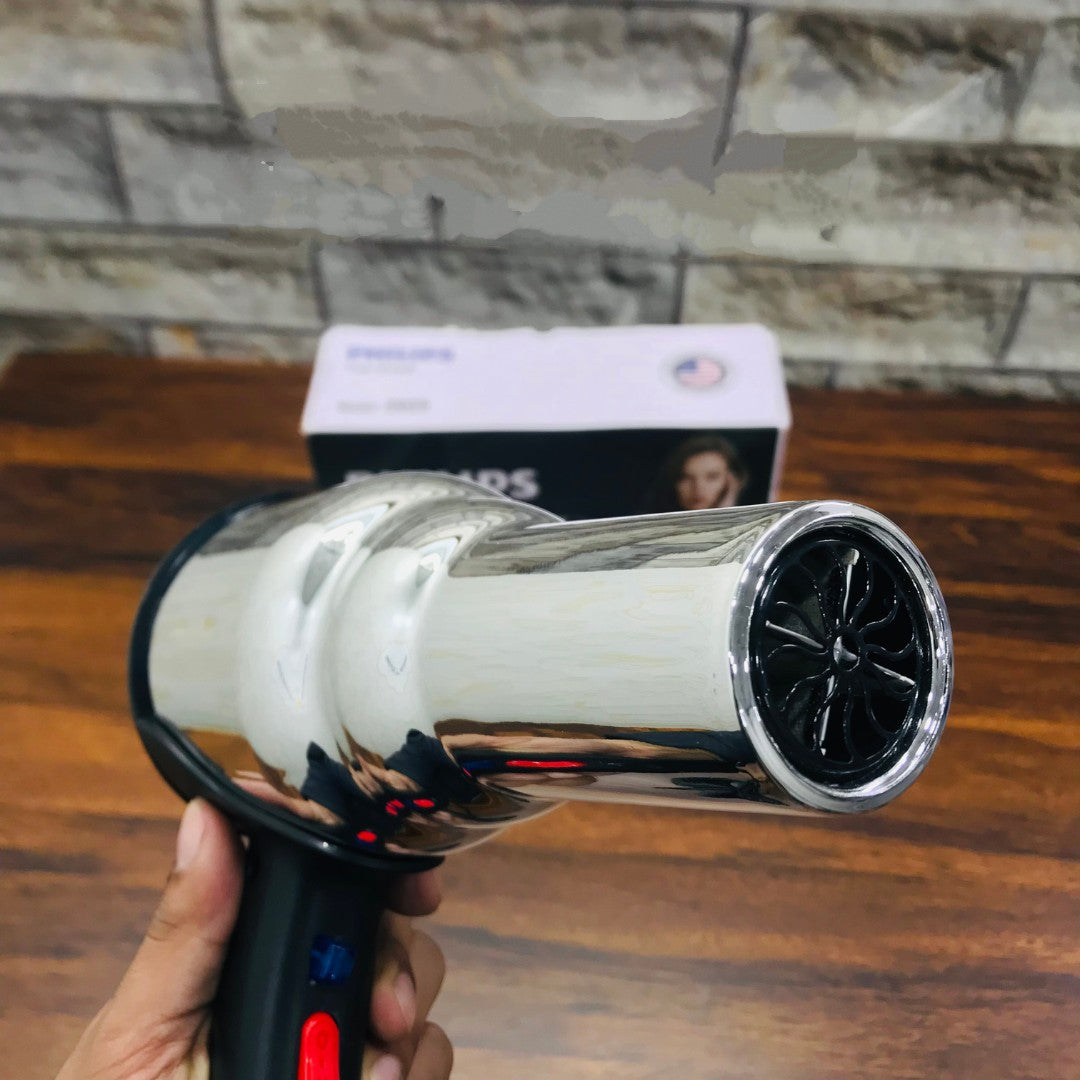 Philips PH-6000 Professional Hair Dryer – 2500W Powerful Motor with Ionic Technology, 3 Heat & 2 Speed Settings, Ceramic Grille, Dual Concentrator Nozzles & Cool Shot for Salon-Quality Styling at Home