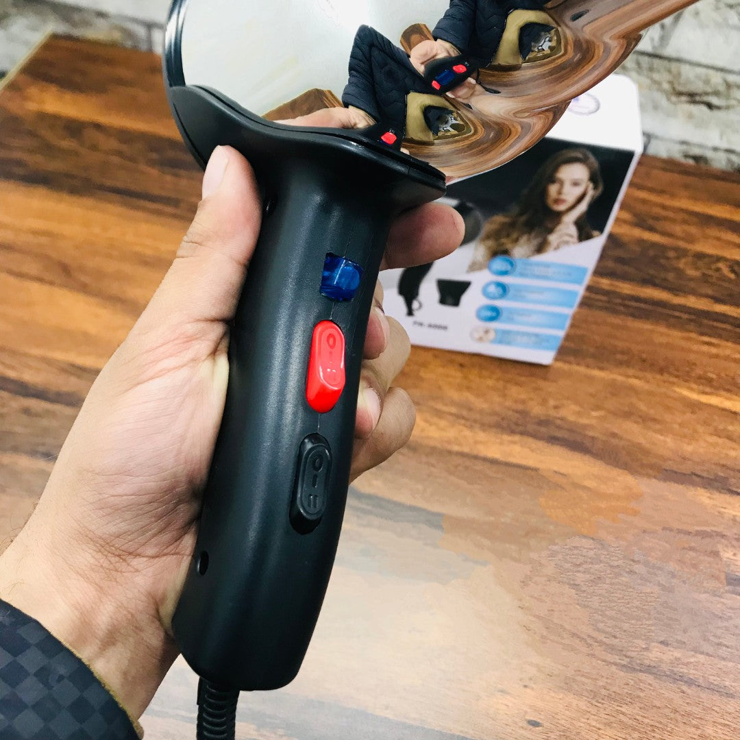 Philips PH-6000 Professional Hair Dryer – 2500W Powerful Motor with Ionic Technology, 3 Heat & 2 Speed Settings, Ceramic Grille, Dual Concentrator Nozzles & Cool Shot for Salon-Quality Styling at Home