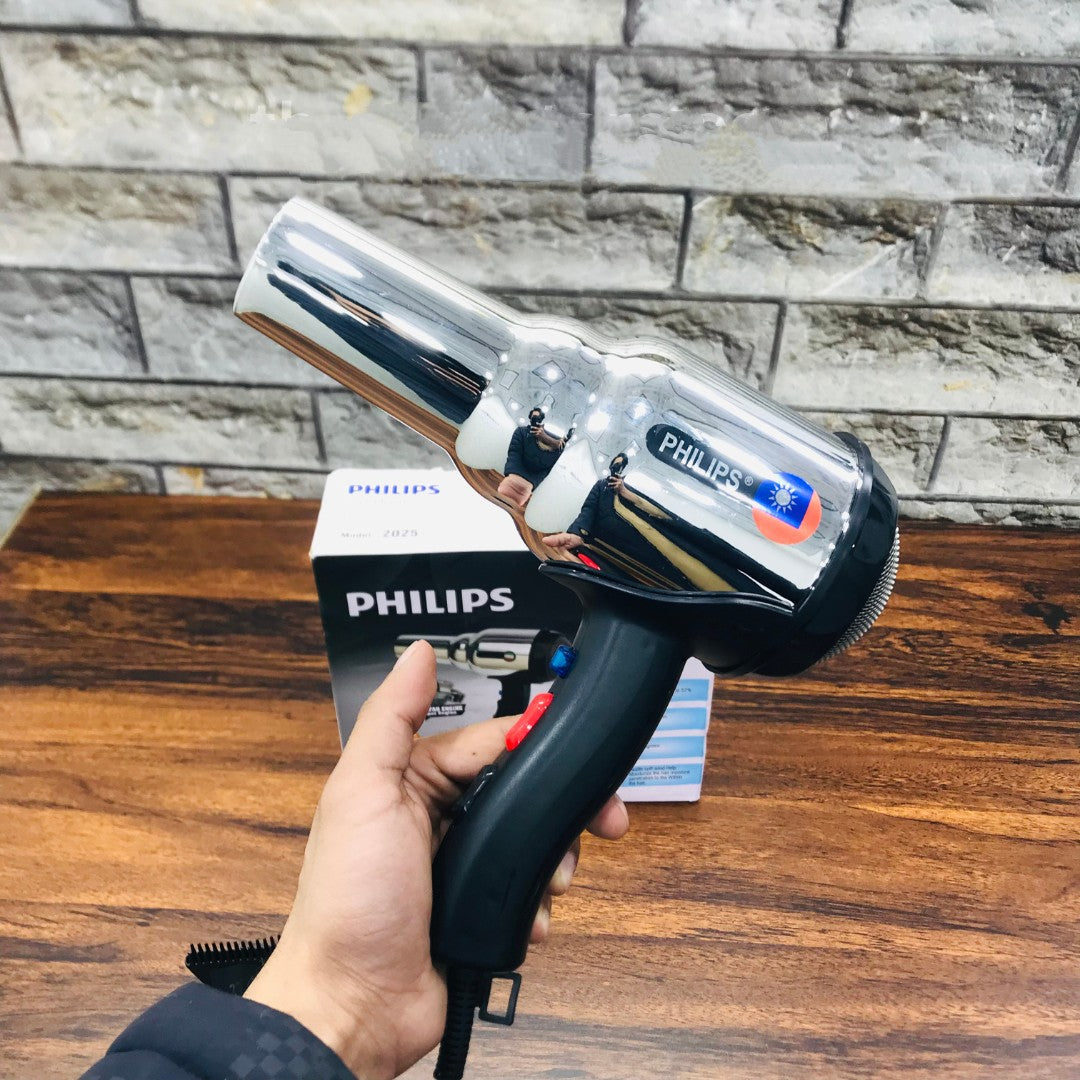 Philips PH-6000 Professional Hair Dryer – 2500W Powerful Motor with Ionic Technology, 3 Heat & 2 Speed Settings, Ceramic Grille, Dual Concentrator Nozzles & Cool Shot for Salon-Quality Styling at Home