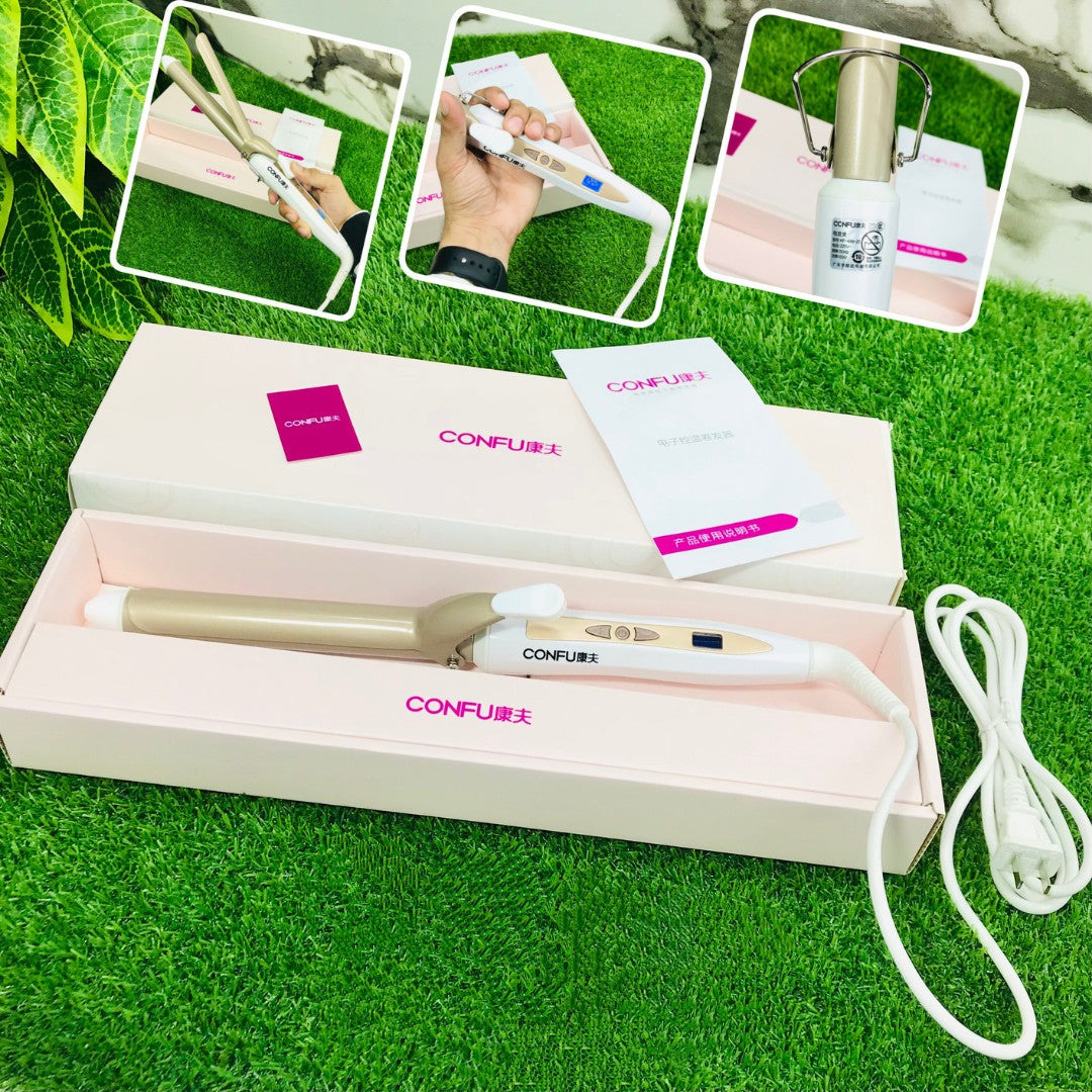 2-in-1 CONFU Hair Straightener & Curler – Professional Flat Iron & Curling Wand for Effortless Styling, Sleek Straight Hair & Voluminous Curls | Salon-Quality Results at Home
