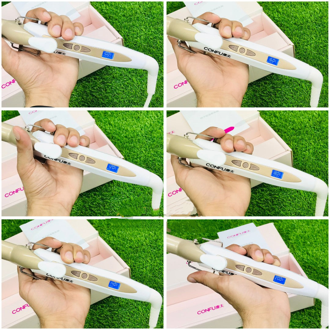 2-in-1 CONFU Hair Straightener & Curler – Professional Flat Iron & Curling Wand for Effortless Styling, Sleek Straight Hair & Voluminous Curls | Salon-Quality Results at Home