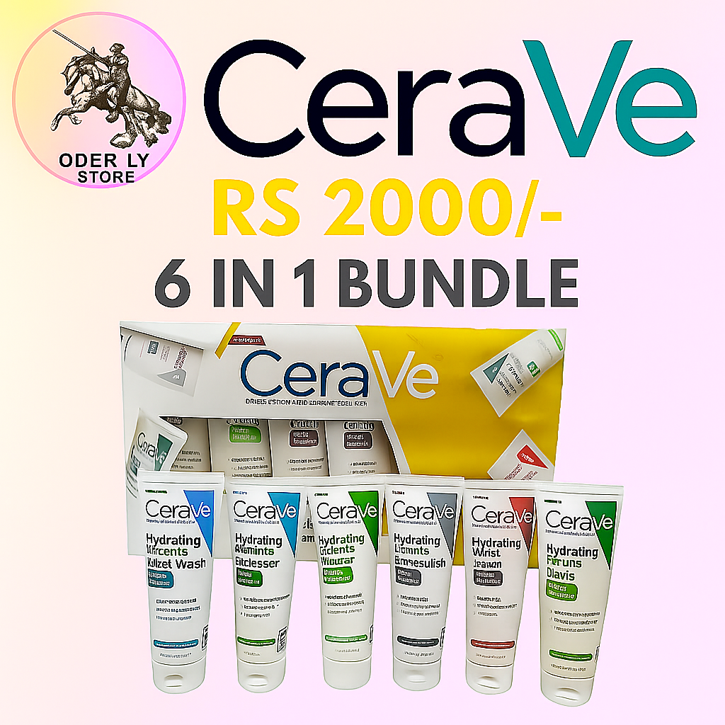 ✨ CeraVe 6-in-1 Facial Kit ✨ 💧 Facewash | Cleanser | Massage Cream ✨ Skin Polish | Scrub | Mask