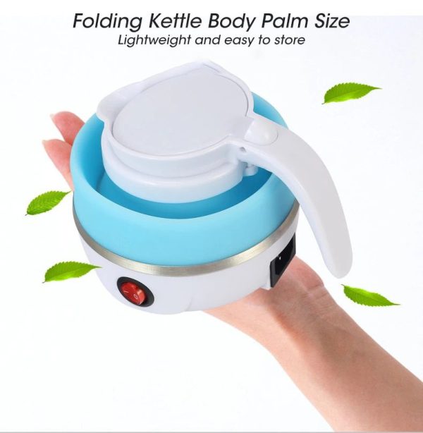 Foldable Travel Electric Kettle – Compact 600W Silicone Teapot Water Heater | 0.6L Collapsible Design for Home, Hotel & Outdoor Use | Boil-Dry Protection, One-Button Operation | 220V