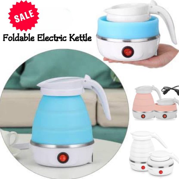Foldable Travel Electric Kettle – Compact 600W Silicone Teapot Water Heater | 0.6L Collapsible Design for Home, Hotel & Outdoor Use | Boil-Dry Protection, One-Button Operation | 220V