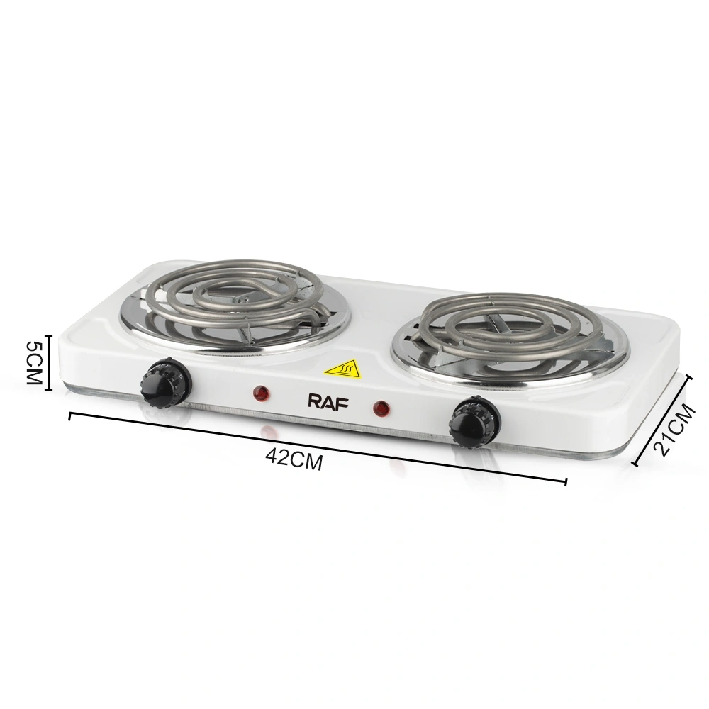 RAF Double Electric Stove – 2000W Dual Hot Plate Cooker with Adjustable Thermostat & Overheat Protection | Fast, Safe & Portable Cooking Anywhere