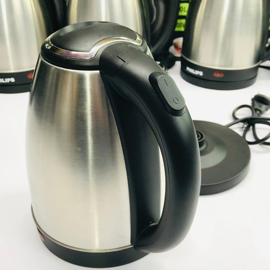 2L Stainless Steel Electric Kettle – Traditional Design with 1500W Fast Boil, Auto Shut-Off, 360° Rotating Base & Light Indicator | Energy-Efficient & Safe Water Boiler for Tea, Coffee, and More