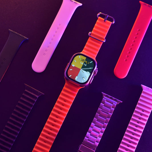 Crown 7 IN 1 SmartWatch | 2.1 Inch Full HD Screen Series 8 Wireless Charging | 7 Straps Waterproof