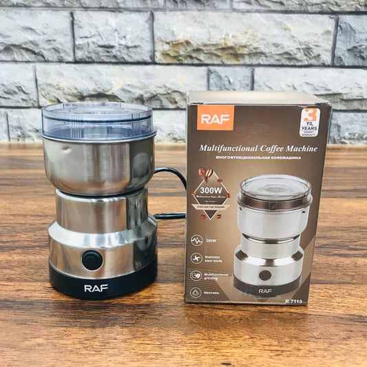 RAF Mini Multifunctional Grinder – Compact 20000 RPM Coffee, Nut & Spice Grinder with Stainless Steel Bowl & 100% Copper Motor