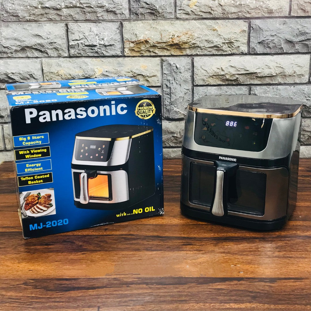 Panasonic MJ-2020 Air Fryer – 8L Digital Air Fryer with Touch Panel & 6 Cooking Presets | 1500W Oil-Free Frying, Baking & Grilling for Healthy Meals with 90% Less Fat