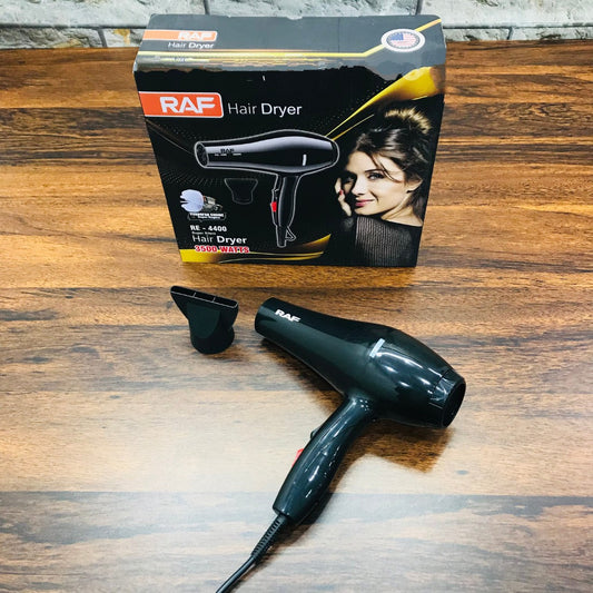 RAF Professional Hair Dryer – 3500W Powerful Motor with Ionic Technology & 2 Styling Nozzles | Salon-Quality Blow Dryer for Smooth, Frizz-Free Hair