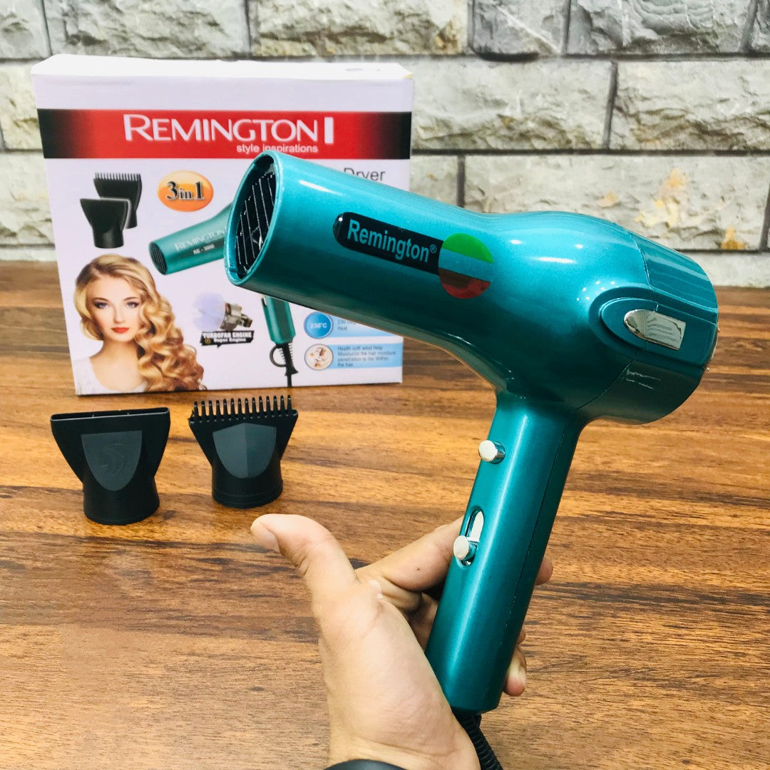 Remington RE-3000 Hair Dryer – 2500W Professional Blow Dryer with Ionic & Ceramic Technology, 2 Speed & 3 Heat Settings, Dual Nozzles, Cool Shot for Frizz-Free, Salon-Quality Styling