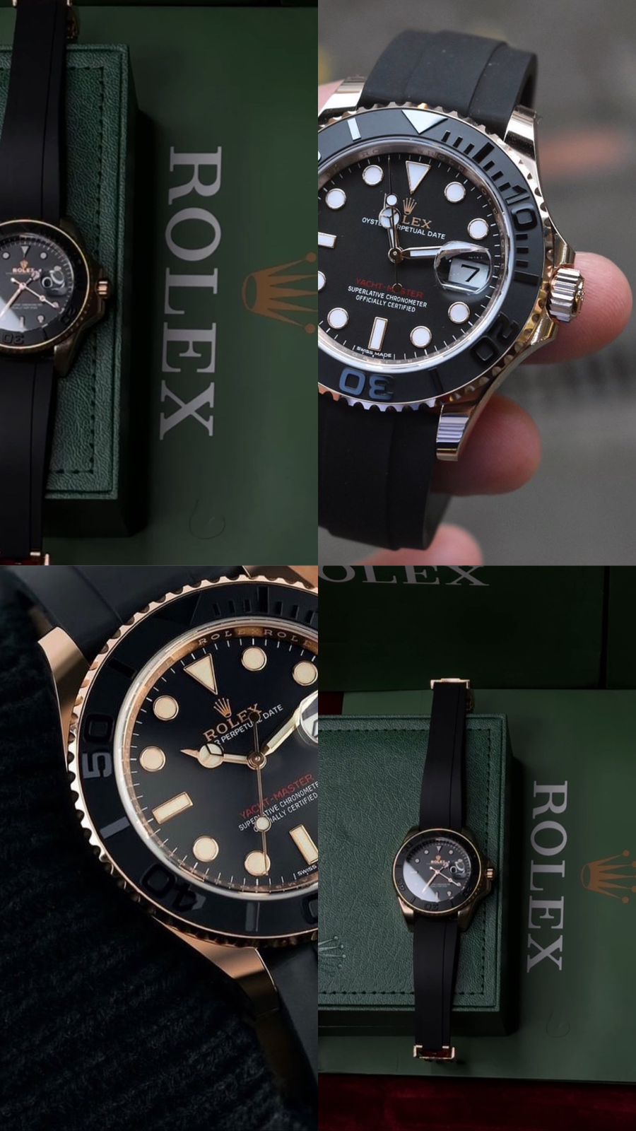 Rolex Yacht-Master Silicone Straps – Heavy-Weight, Comfortable & Durable with Dual Master Lock | Available in Silver, Black & Copper