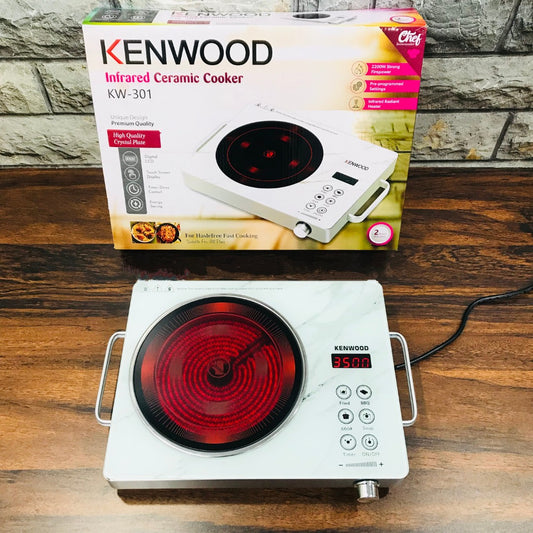 Kenwood Electric Infrared Stove – 2200W Ceramic Hot Plate with LED Display, Touch Control & 35 Heating Modes | 6-in-1 Cooking Functions for High-Efficiency Heating & Stylish Kitchen Use