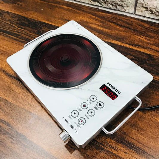 Kenwood Electric Infrared Stove – 2200W Ceramic Hot Plate with LED Display, Touch Control & 35 Heating Modes | 6-in-1 Cooking Functions for High-Efficiency Heating & Stylish Kitchen Use
