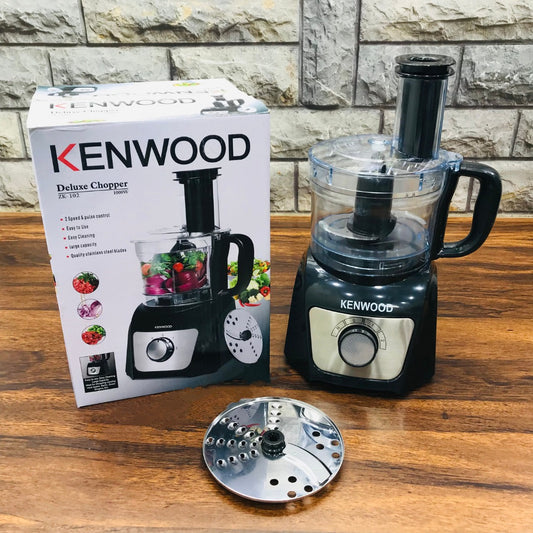 Kenwood 3-in-1 Electric Food Chopper – 1000W Heavy-Duty Processor with Slicer, Grater & 2L Bowl | Multi-Functional for Meat, Vegetables, Cheese & Salads | Copper Motor & Stainless Steel Blades