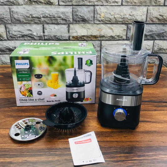 4-in-1 Philips Chopper & Citrus Juicer – Vegetable & Meat Chopper, Citrus Juicer, Kadukash & Vegetable Slicer | 1000W Heavy-Duty Motor | 2L Bowl