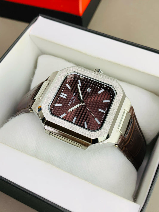 Pethak Philippe Geneve Luxury Watch – Stainless Steel Back, High-Quality Glass, Ultra-Durable Comfortable Leather Straps, Water Resistant