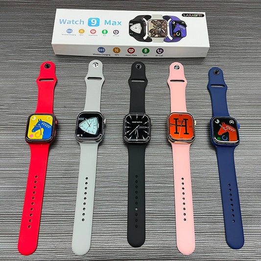 Tinzzi Watch 9 Max Smart Watch – Series 8 Style, Bluetooth Calling, NFC, Wireless Charging, 2.19" Full Touch Display, IP65 Waterproof